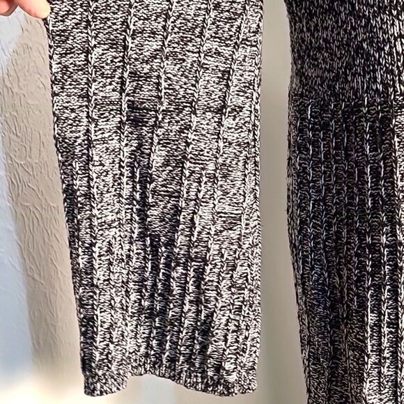 Style&Co Black & White Tweed Sweater Dress, Aysemetrical Cowl Neck, Size XL - Picture 6 of 11